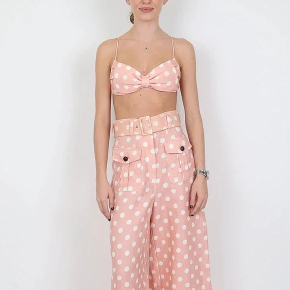 NWT Zimmermann Linen Corsage Tie Top - Picture 2 of 11